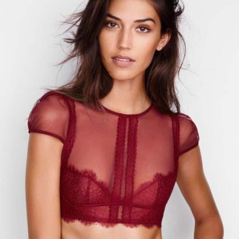 Victoria's Secret Women's Red and Burgundy Vest
